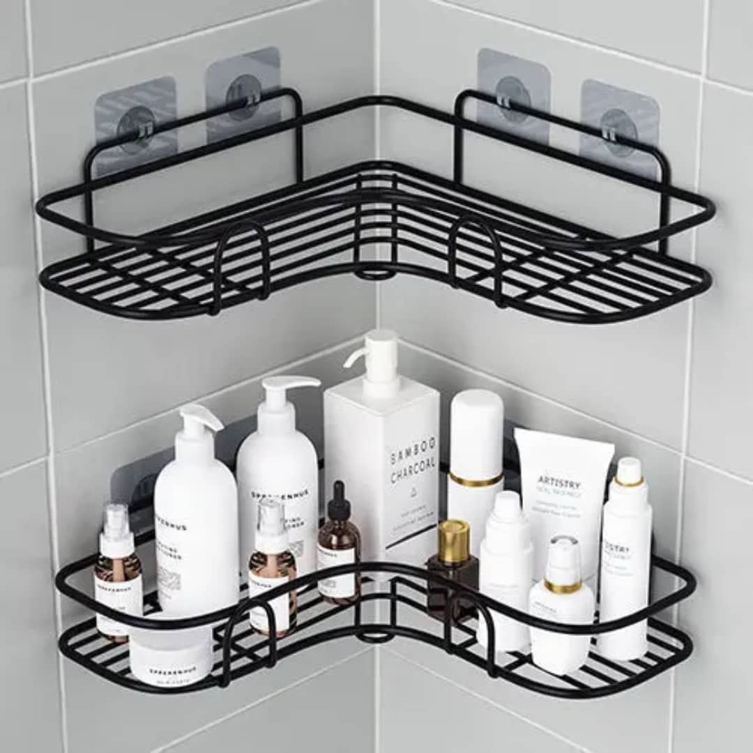 Corner shelf 2-Piece Bathroom Corner Shelf Organizer – Smart Storage for a Neat Bathroom - Image 1