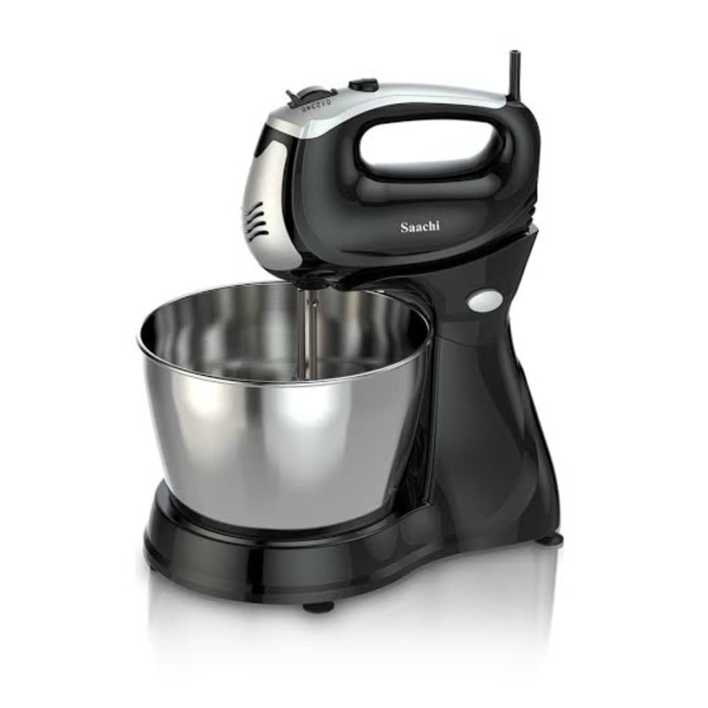 Saachi hand mixer Saachi Hand Mixer with Rotating Bowl – 3.0L, 250W, 5-Speed + Turbo (NL-HM-4157CB) - Image 1